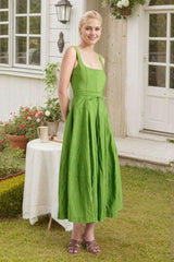 Sleeveless Maxi Dress with Waist Tie image 1