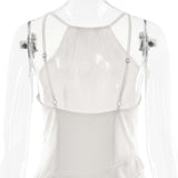 Asymmetric Dress with Cape Detail image 7