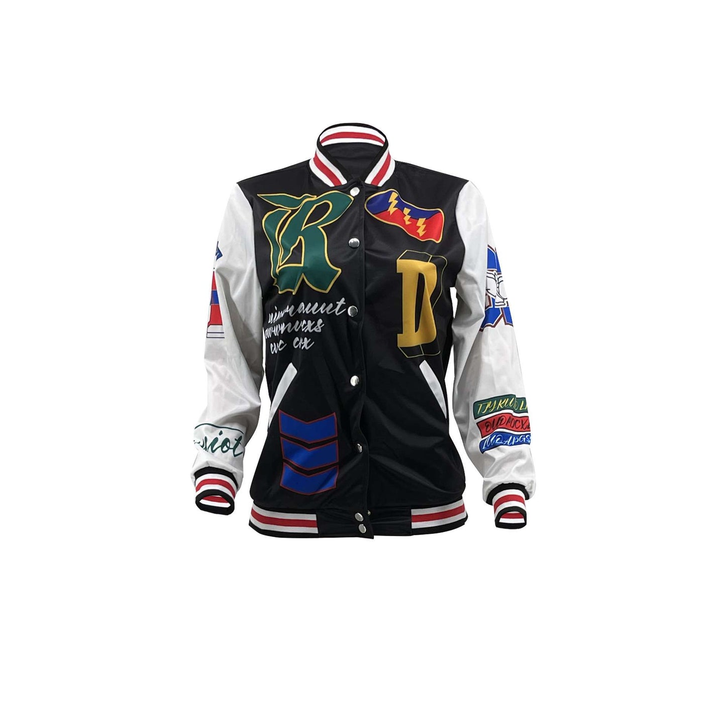 Chic Bomber Vibes Varsity Jacket image 3