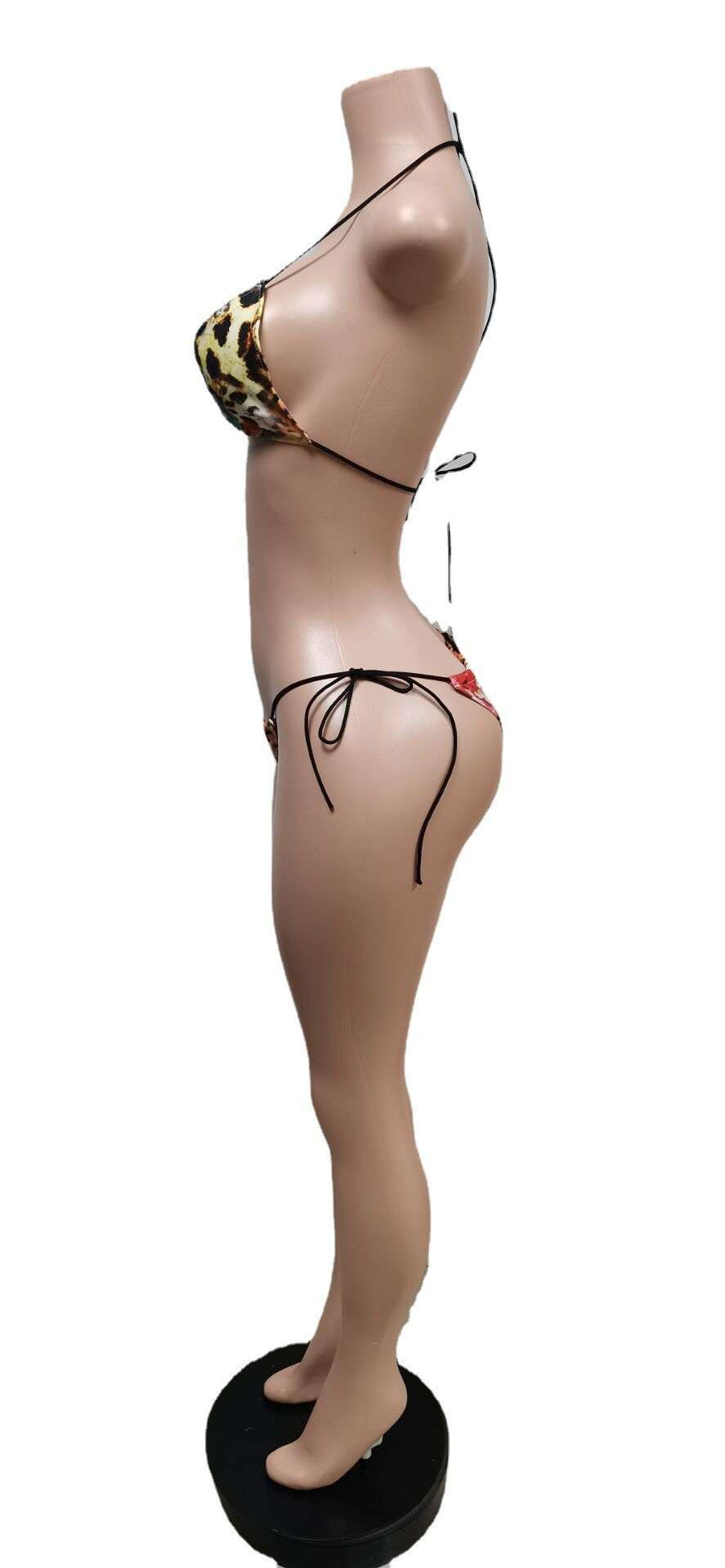 Leopard Print Bikini Set with Cover-Up Skirt image 4