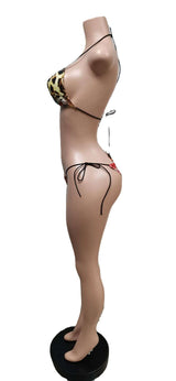 Leopard Print Bikini Set with Cover-Up Skirt image 4