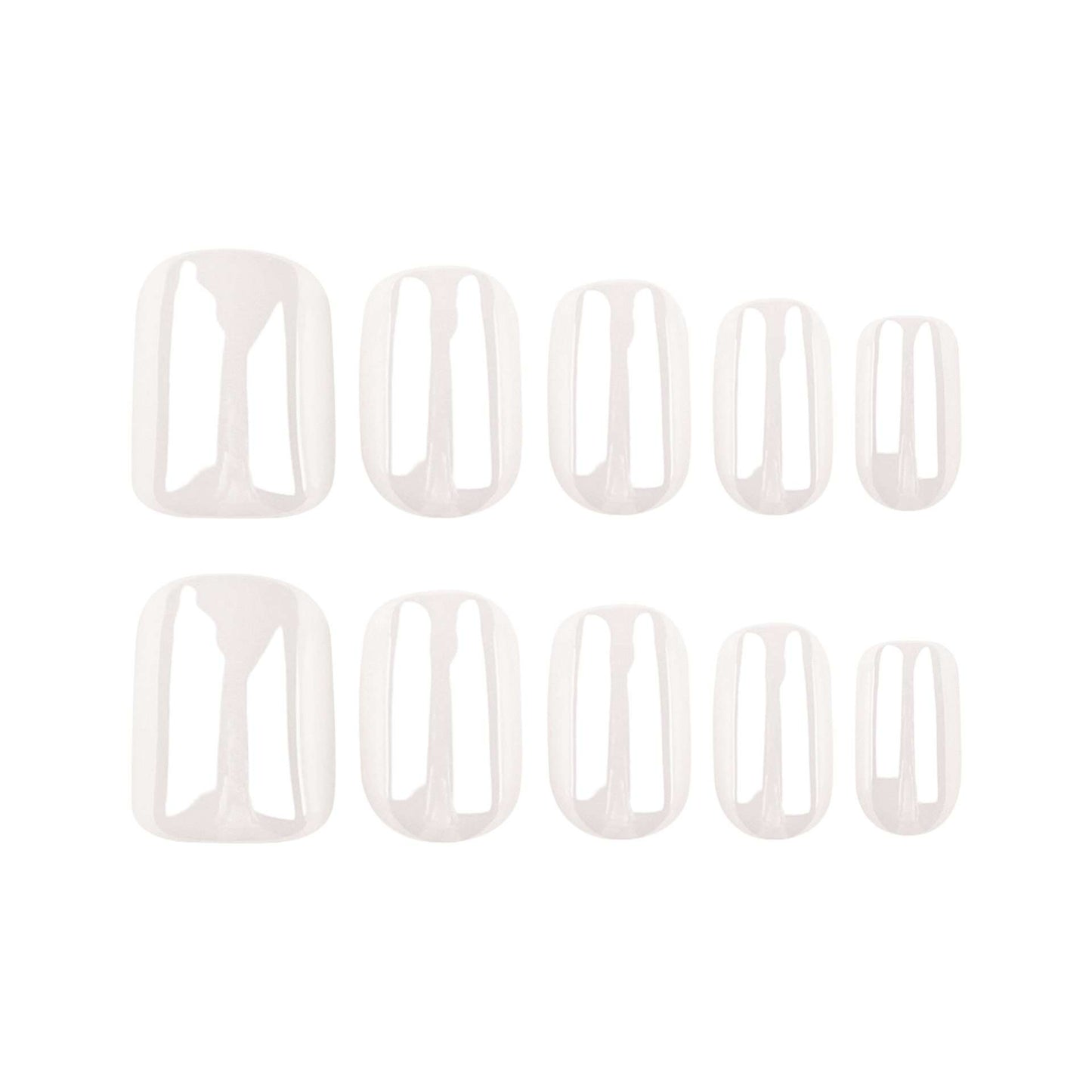 Glossy White Nail Art image 2