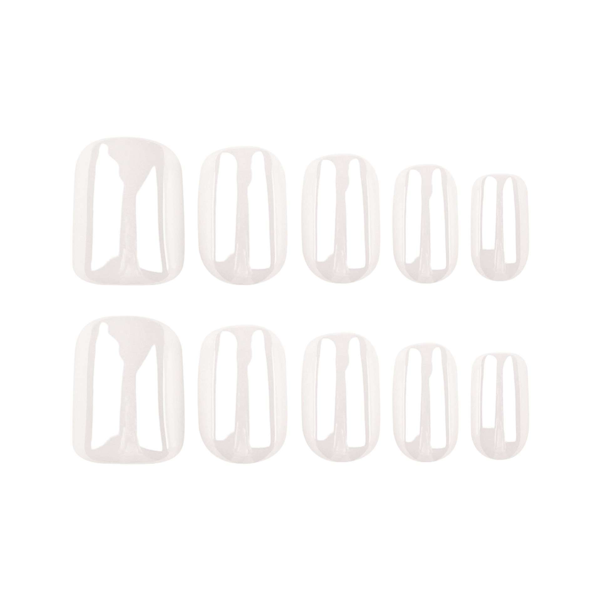 Glossy White Nail Art image 2