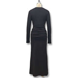 Plunge Neck Split Maxi Dress image 4