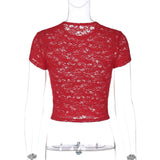 Floral Print Net Crop Top image 4