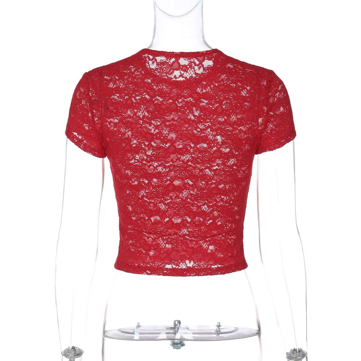 Floral Print Net Crop Top image 4