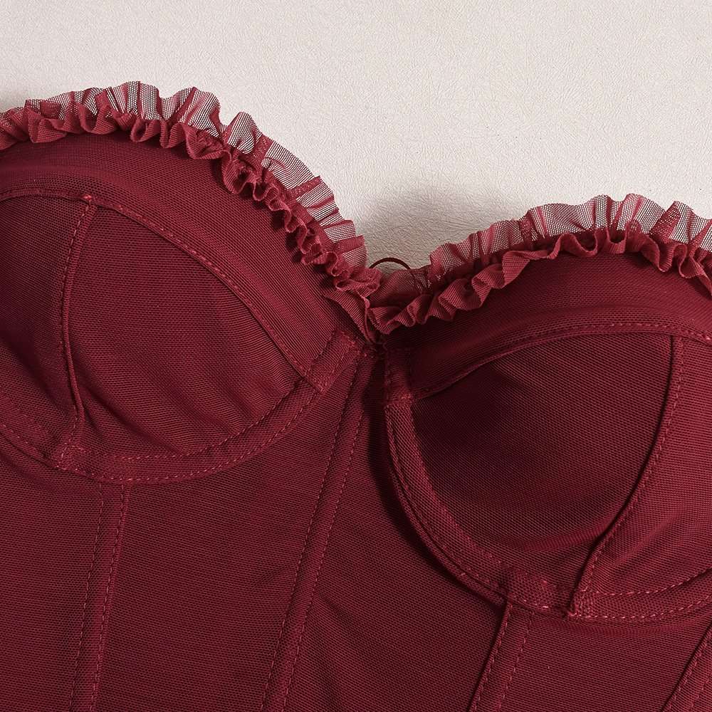 Strapless Crop Top Overbust Corset image 5