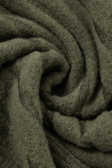 High Rise Plain Ribbed Knit Flared Pants image 7