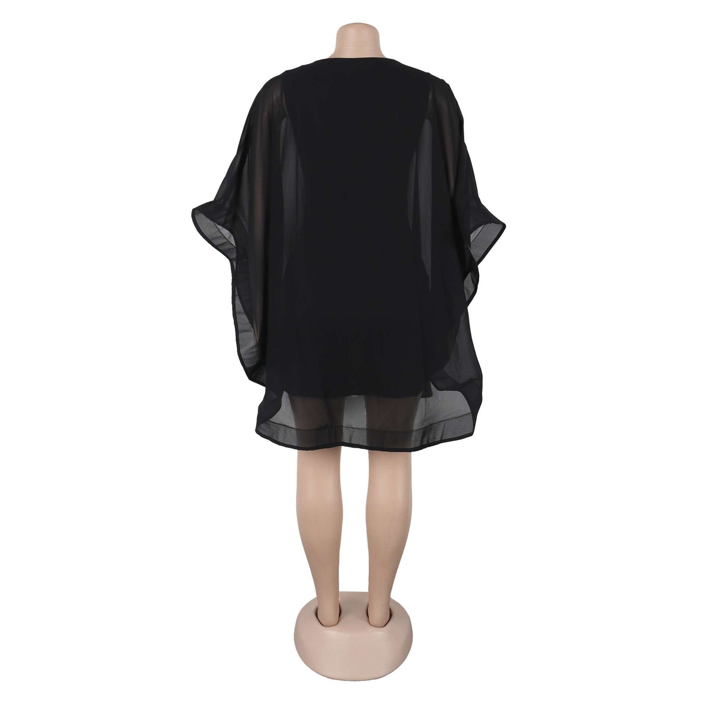 Elegant Flowing Dress with Capes image 8