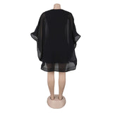 Elegant Flowing Dress with Capes image 8