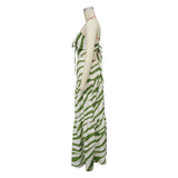 Striped Tiered Maxi Dress image 6