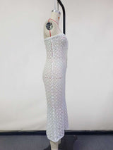 Strapless Crochet Midi Dress image 7