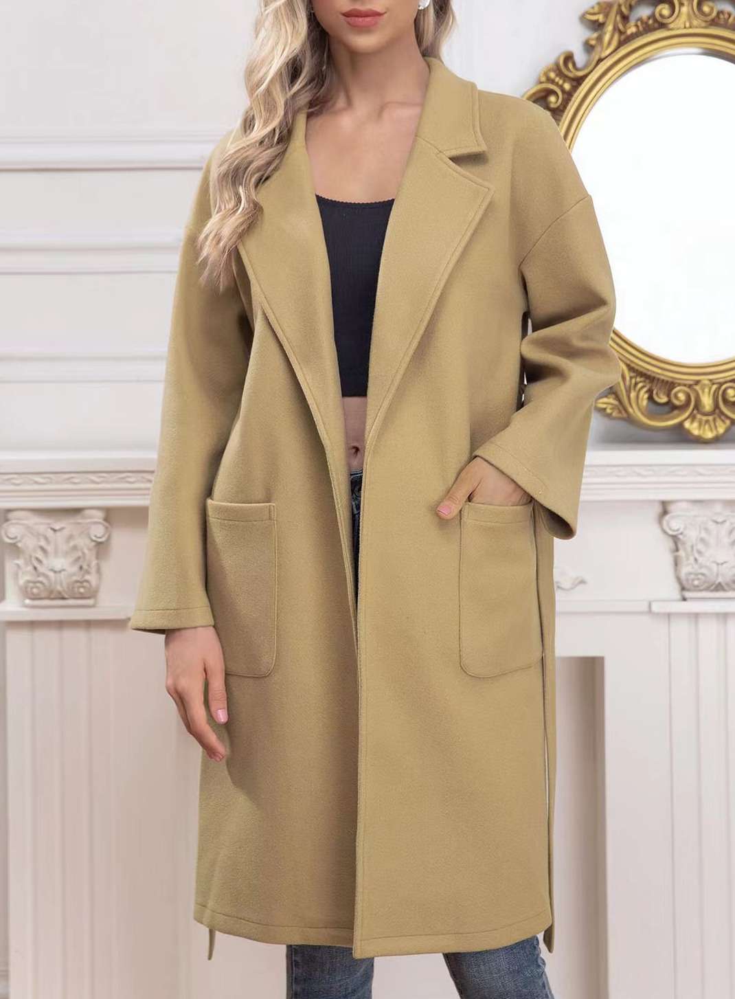 Oversized Coat with Pockets image 4