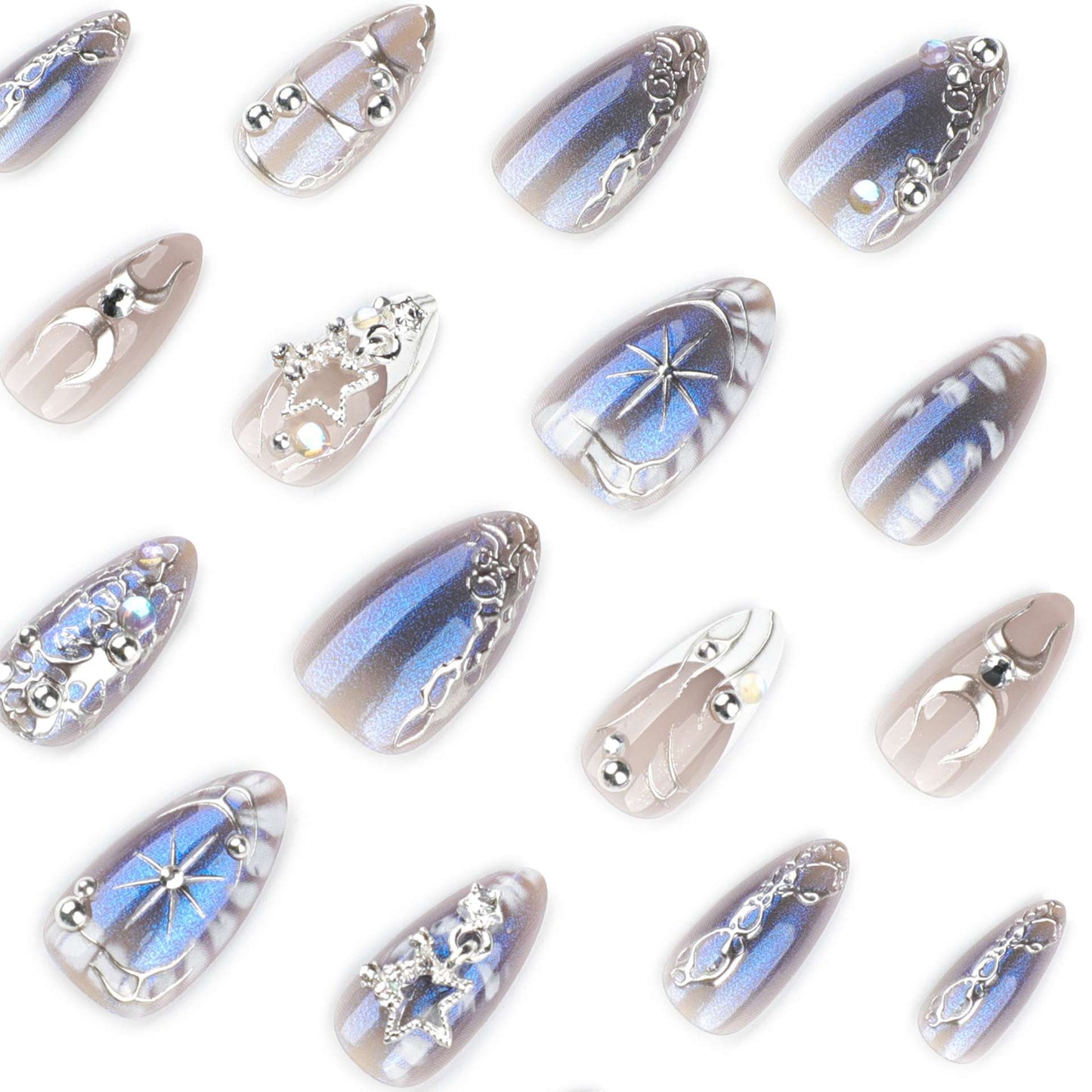 Elegant Grey Accent Nail Art image 4