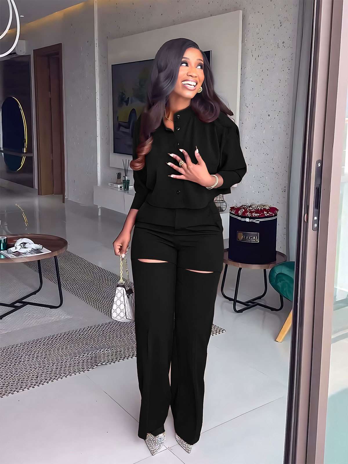 Crop Top and Pant Set image 0