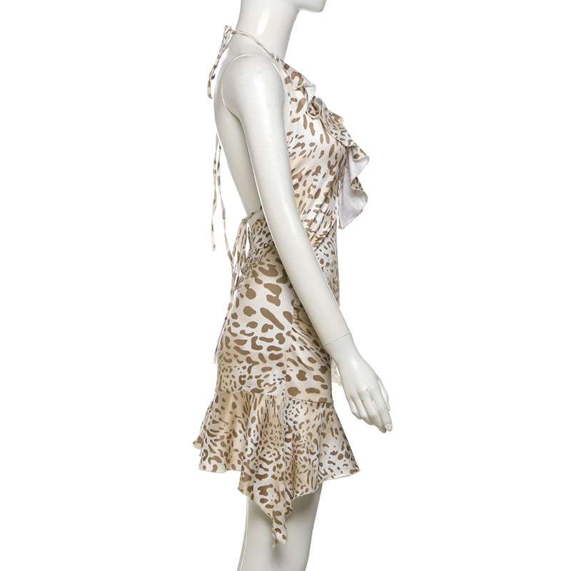 Leopard Print Ruffled Sleeveless Dress image 5
