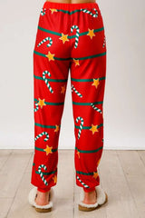 Festive Candy Cane & Star Christmas Pajama Set image 7