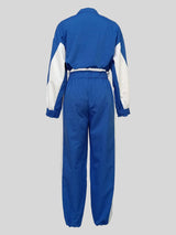 Casual Patchwork Zipper Cropped Tracksuits Set image 4