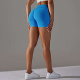 High-Waisted Seamless Athletic Shorts image 6
