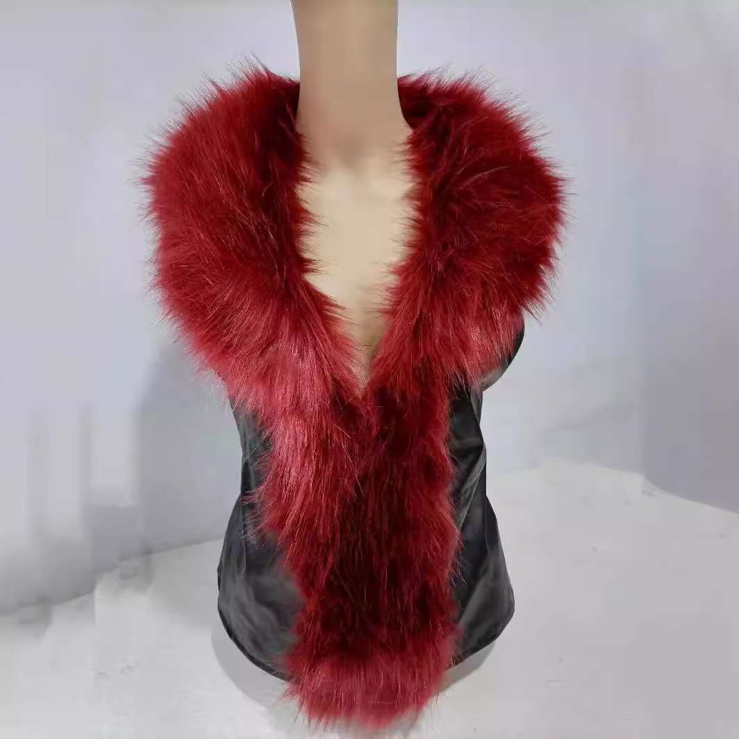 Fur Collar Sleeveless Vest Coat image 4