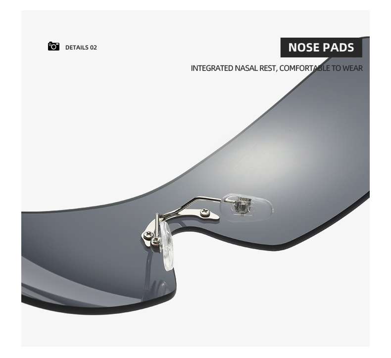 Silver-Frame Gradient Blue Sunglasses image 3