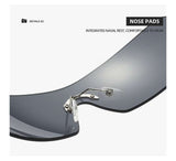 Silver-Frame Gradient Blue Sunglasses image 3