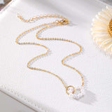 Chain Necklace with Pearl Pendant image 4