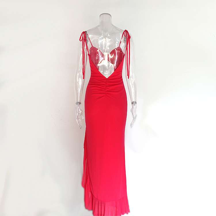 Cut-Out Maxi Dress with Thigh-High Slit image 4