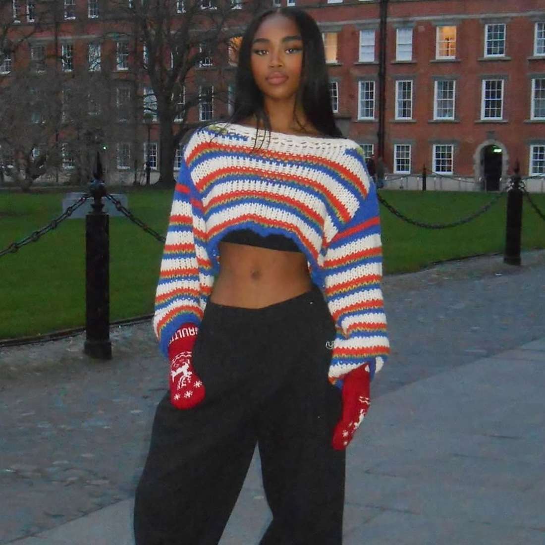 Cozy Colorful Crochet Sweater image 0