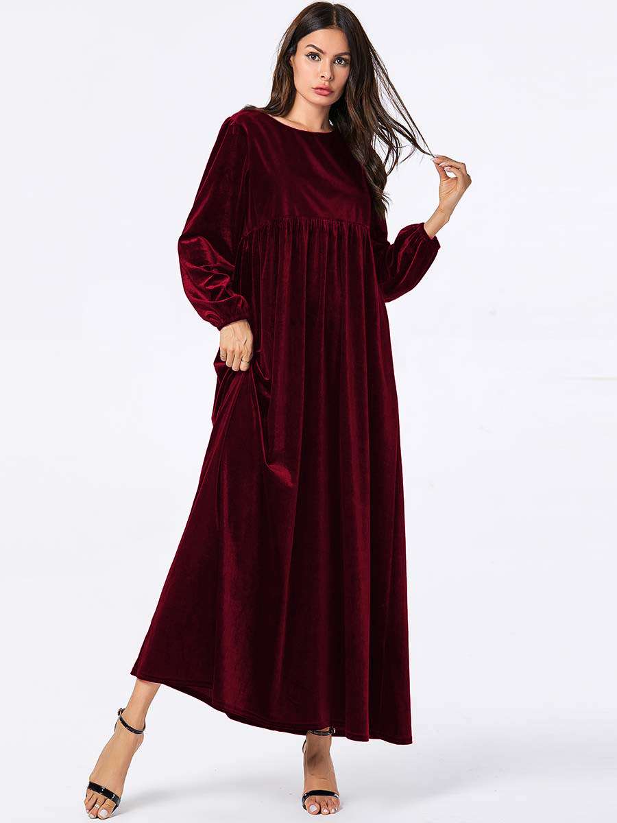 Maxi Dress with Puff Sleeves image 2