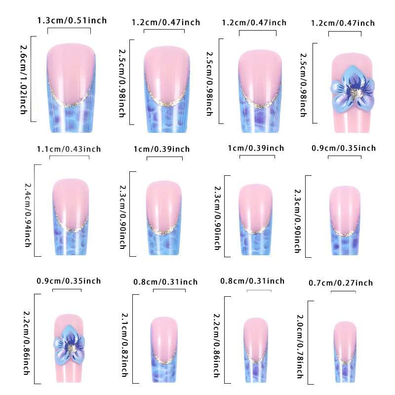 Elegant Nail Art with 3D Floral Design image 2