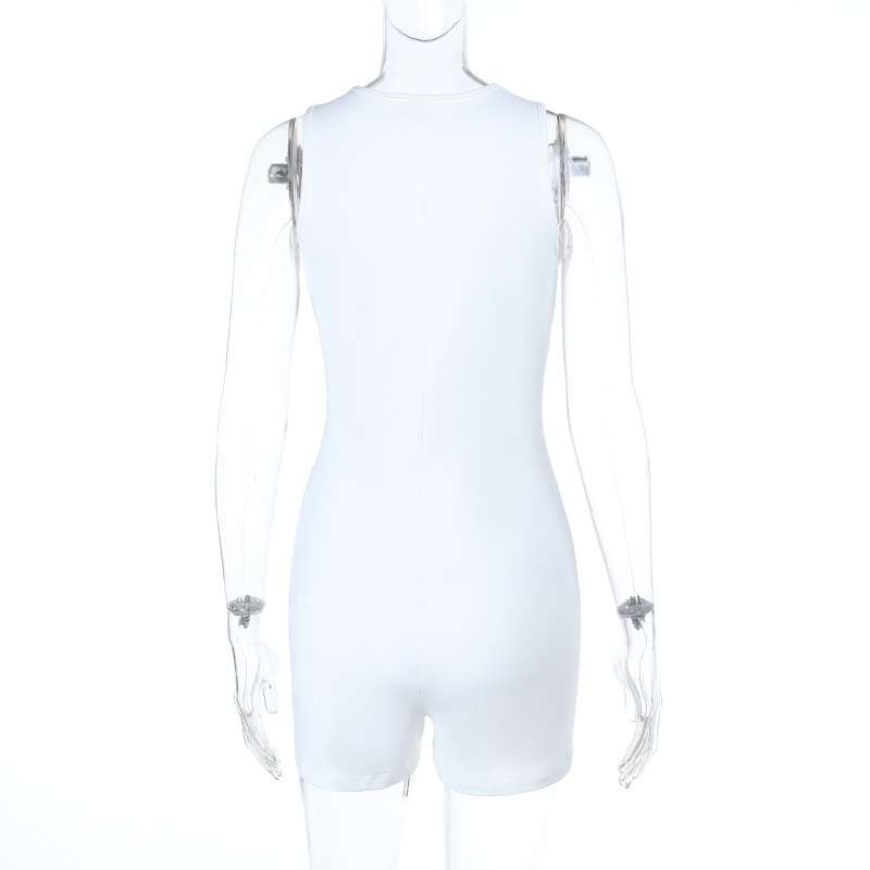 Elegant White Lace-Trim Jumpsuit image 4