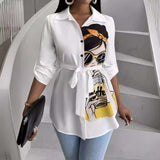 Stand Collar Asymmetrical Hem Shirt Dress image 2