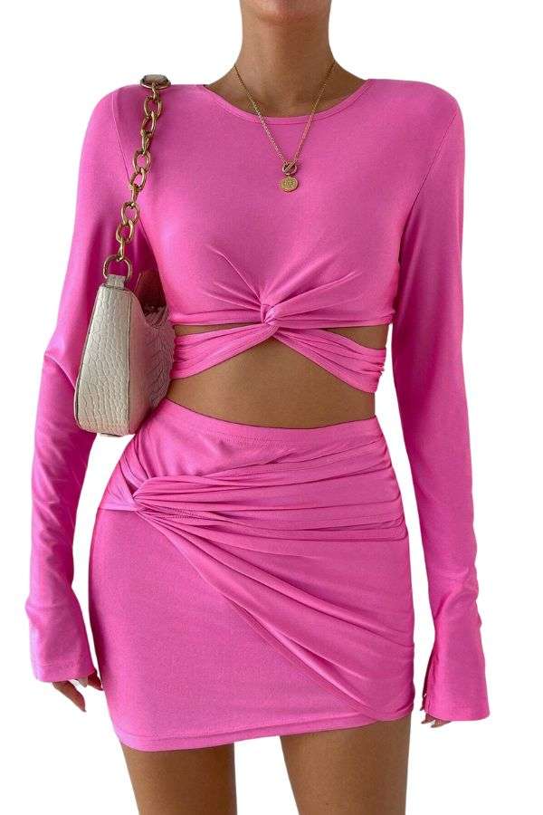 Twisted Crop Top with Skirt image 0