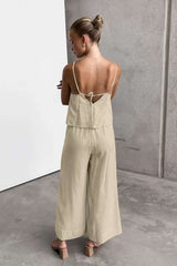 Back-Tie Top and wide Pant Set image 7