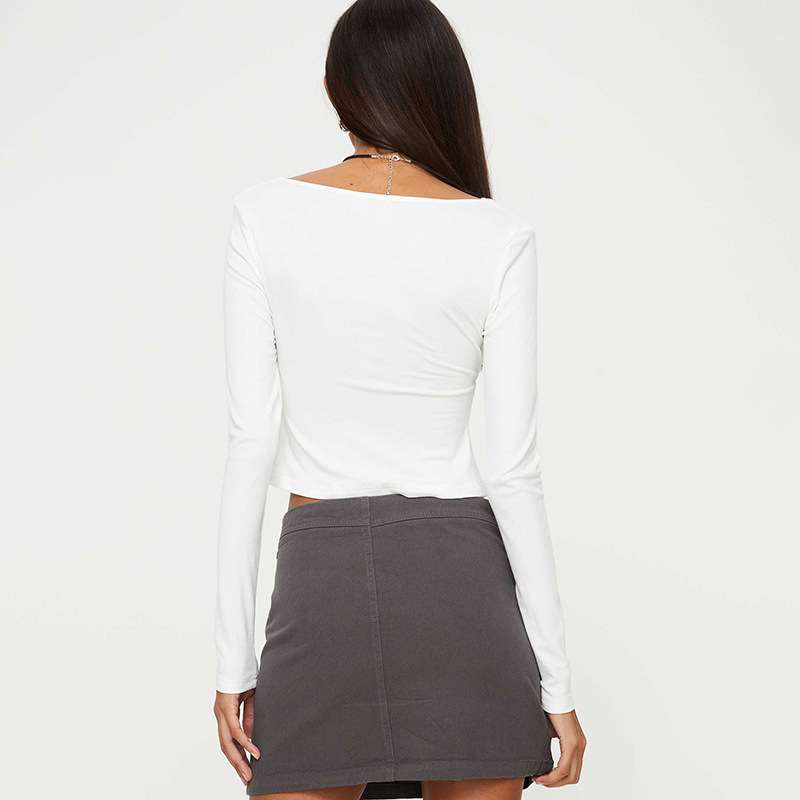 V-Neck Long-Sleeve Peplum Top image 2