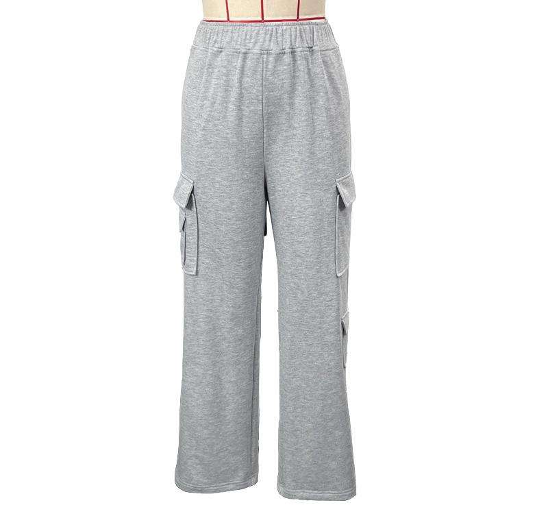 High Waisted Casual Cargo Sweatpants image 5