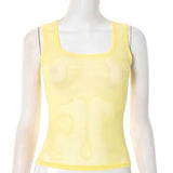 Yellow Sheer Tank Top image 6