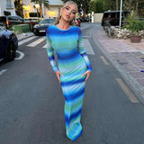 Ocean Breeze Gradient Maxi Dress image 0