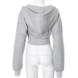 Cropped Corset Zipper Hoodie image 5