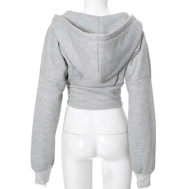 Cropped Corset Zipper Hoodie image 5