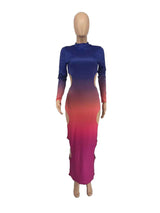 Split High Neck Bodycon Maxi Dress image 3