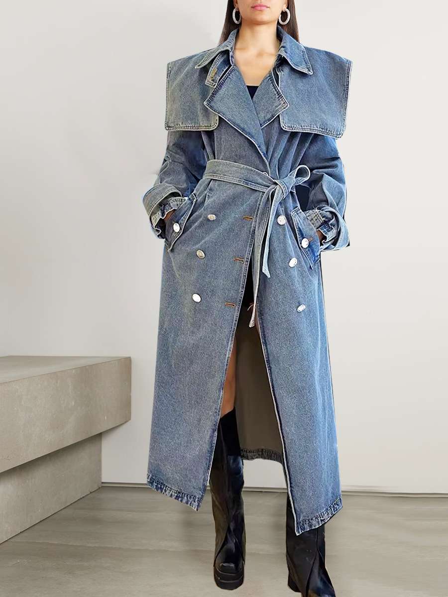 Denim Trench Coat image 0