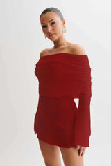 Off-Shoulder Sheath Mini Dress image 4