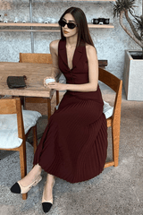 Chic Pleats Sleeveless Vest Set image 3