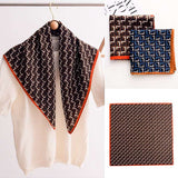 Geometric Print Scarf with Contrast Border image 3