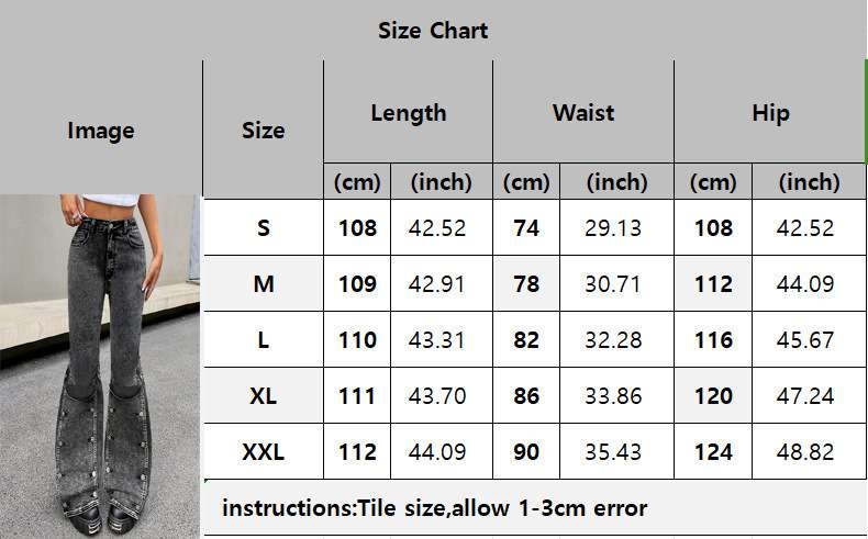 Pocket Patchwork Fringed Flare Casual Jeans image 4