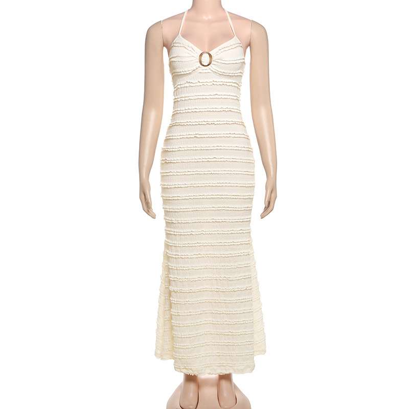 Ribbed Maxi Dress with Ring Detail image 5