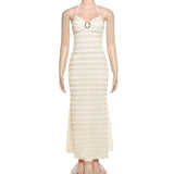 Ribbed Maxi Dress with Ring Detail image 5