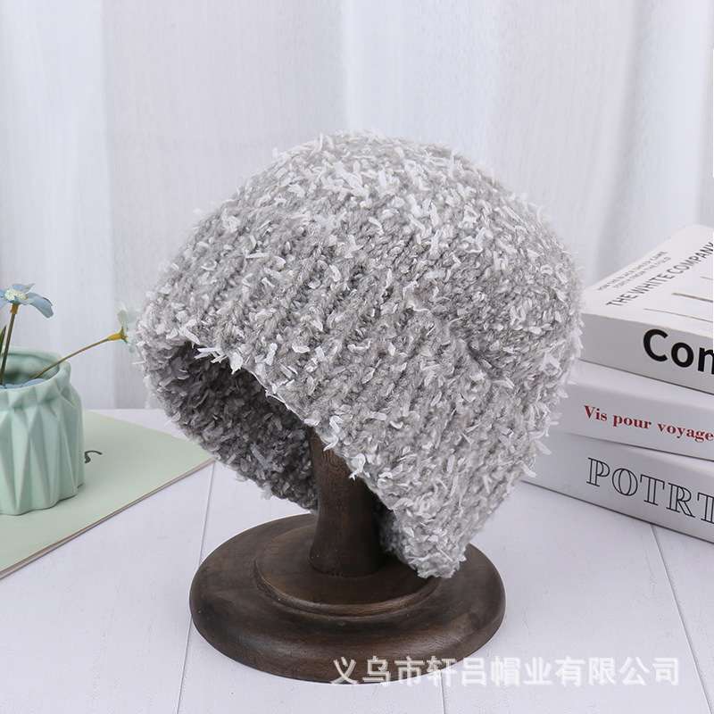 Snow Knit Skull Ski Cap - Free Size, Grey image